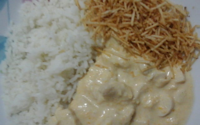 Frango com creme de milho da Rafa