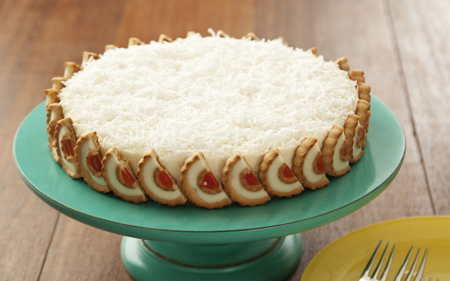 Torta Manjar com Tortinhas Cheesecake
