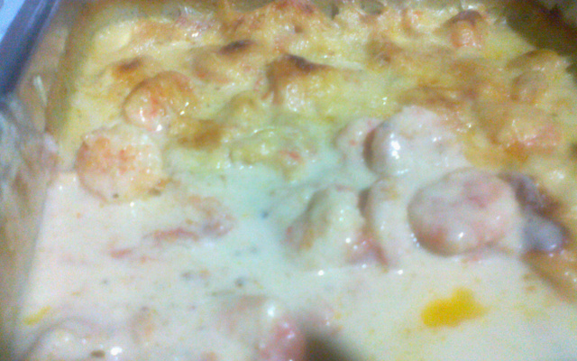 Camarões com catupiry à moda da Cris