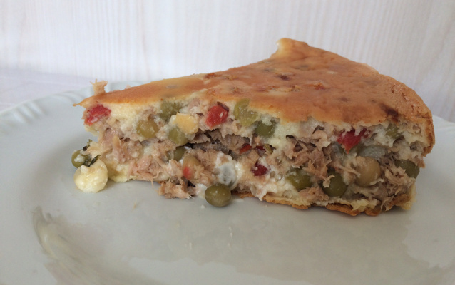 Torta salgada de atum da Maiane