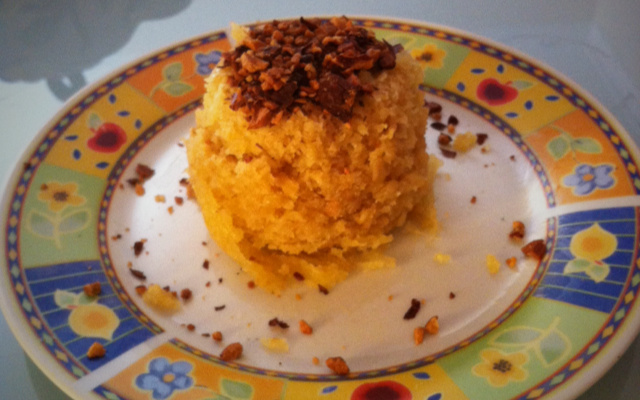 Bolo de caneca de aveia