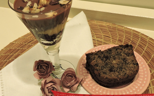 Pavê com bolo de avelã