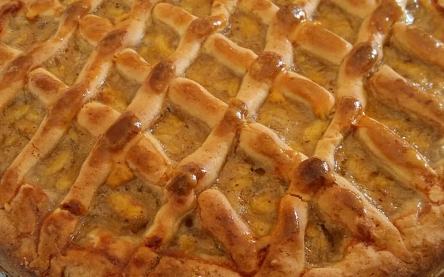 Torta trançada de banana