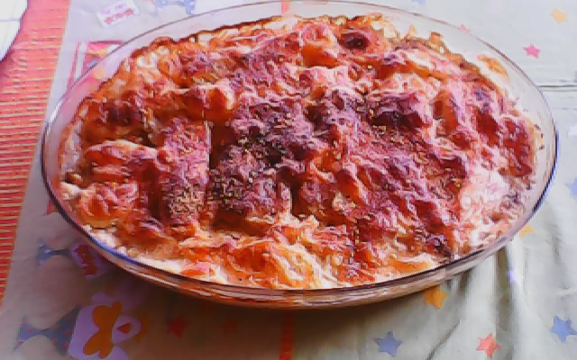 Bacalhau gratinado com batatas