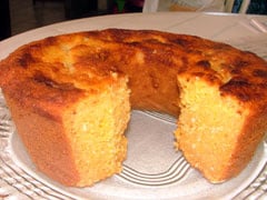 Bolo de farinha de milho