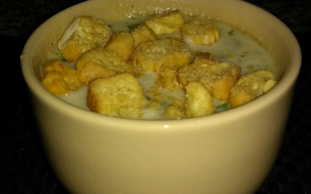 Creme de batata com queijo