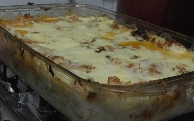 Lasanha de frango e legumes