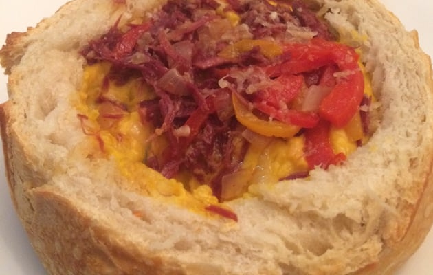 Creme de abóbora com carne seca