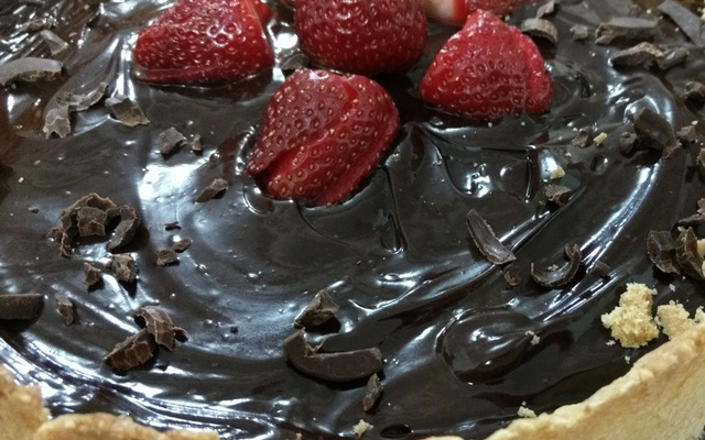 Torta trufada de morango