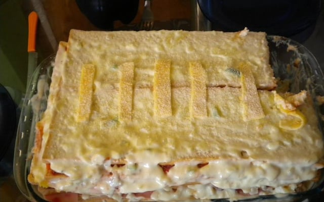 Lasanha de pão de forma