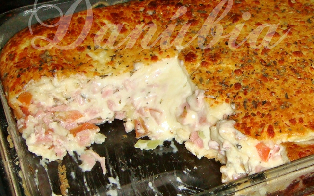 Torta de queijo e presunto