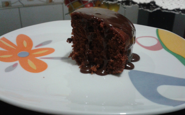 Bolo de chocolate no liquidificador