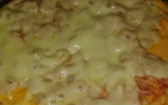 Lasanha de frango e creme de leite