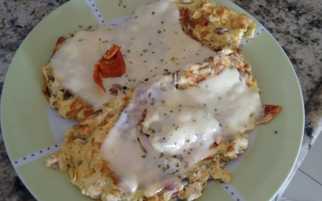 Omelete com frango à moda Jana