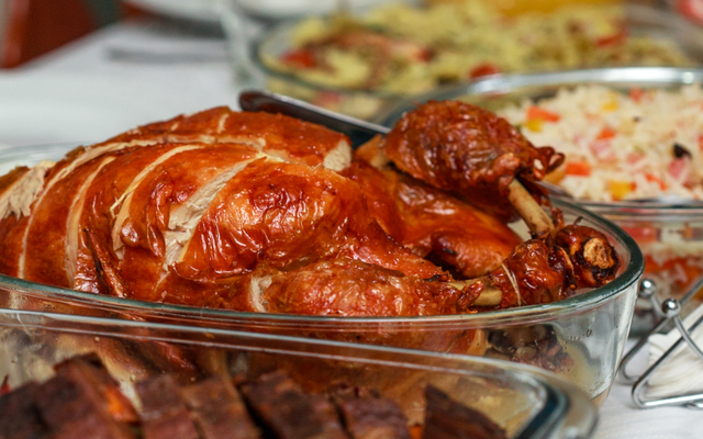 Chester ao molho de laranja