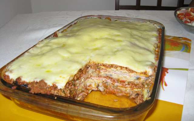 Minha lasanha de berinjela