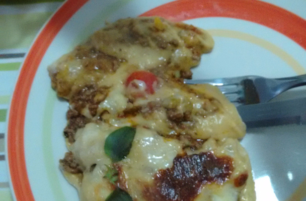 Escondidinho de carne moída e mandioquinha salsa