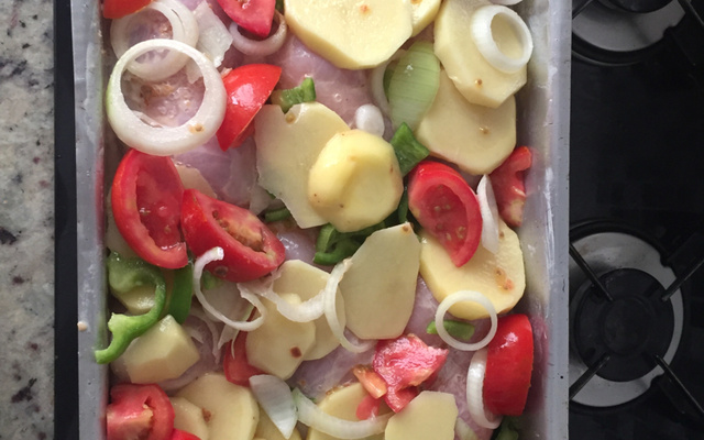 Frango assado com cerveja