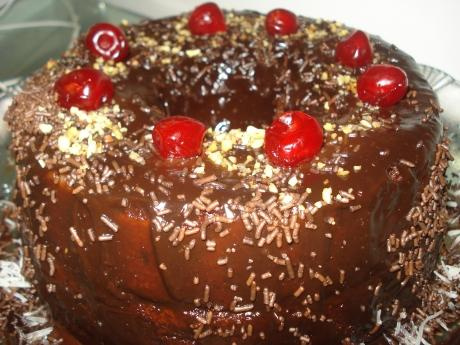 Bolo dueto - chocolate e café