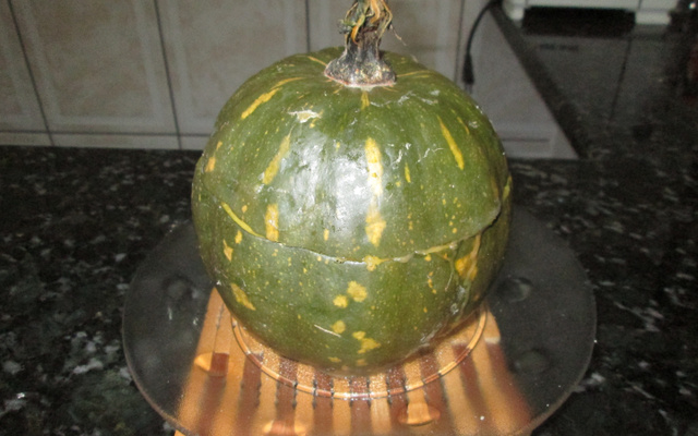 Bacalhau da Má na moranga.