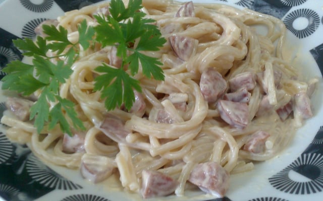 Molho branco de linguiça mista