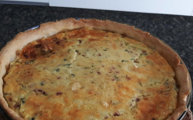 Quiche de queijo e alho poró