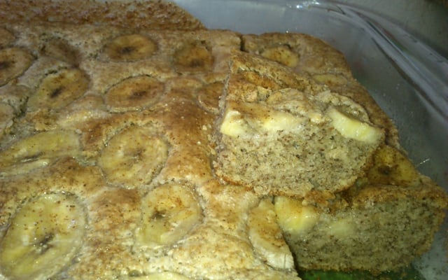 Bolo de banana com linhaça