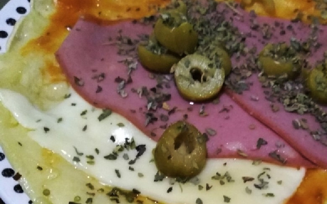 Pizza fáci e rápida de crepioca