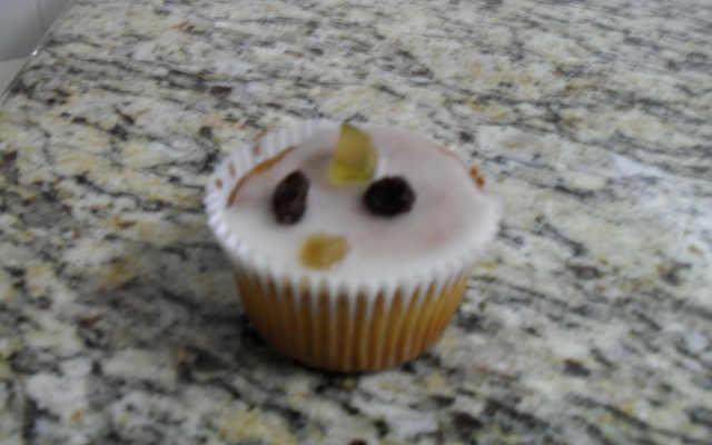 Cupcake de frutas cristalizadas