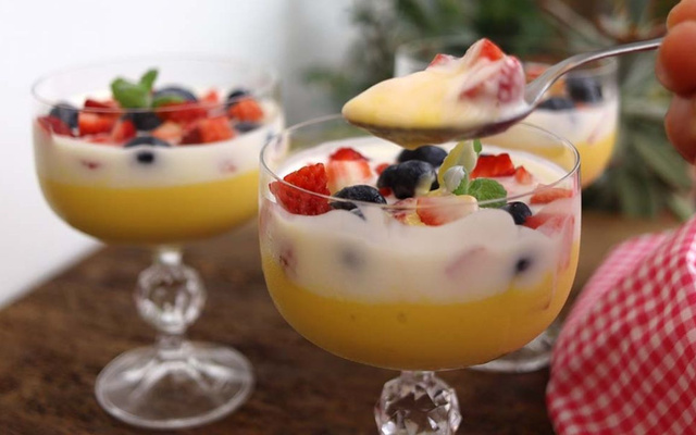 Creme de manga com iogurte