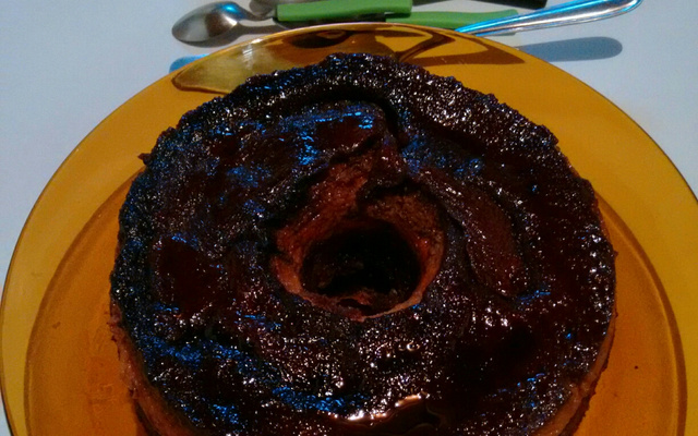 Bolo pudim de chocolate