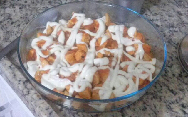 Frango com Catupiri e batata palha da tia Gracia