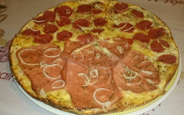 Pizza rápida de liquidificador