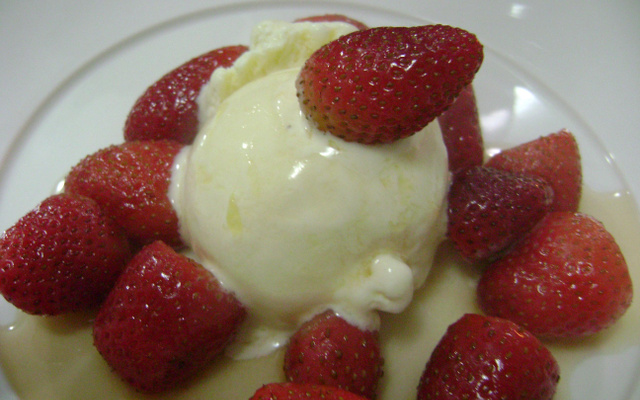 Frutas flambadas do La Forneria