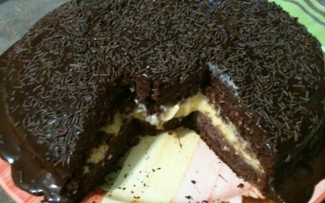 Bolo trufa de maracujá