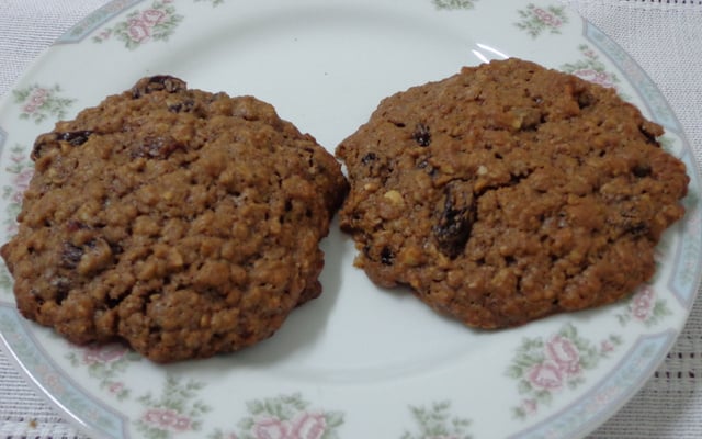Cookie de aveia e passas