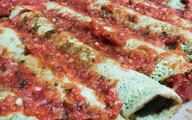 Panqueca de espinafre integral