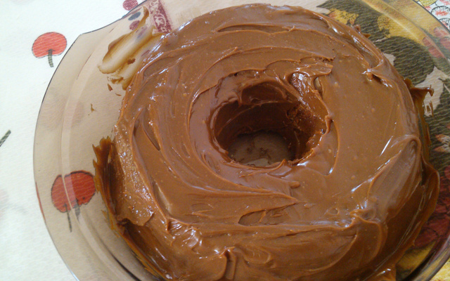 Bolo de maçã no liquidificador