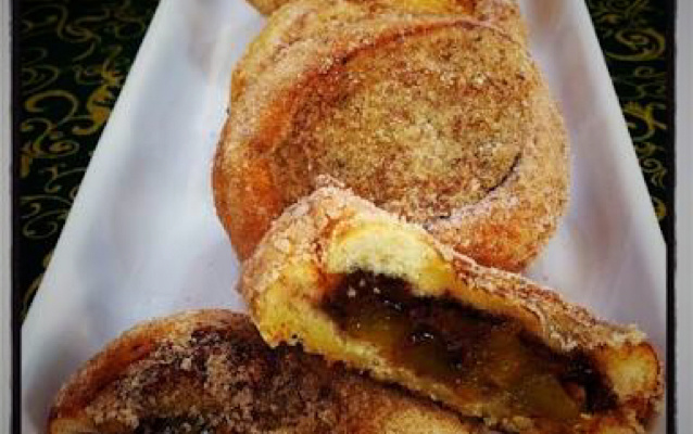 Rabanada recheada com nutella