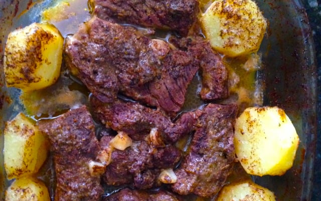 Contra filé ao suco de laranja