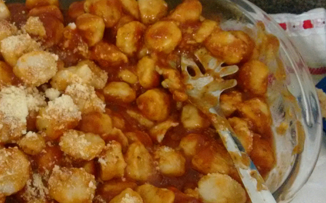 Nhoque perfeito com molho de bacon