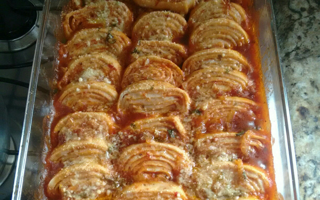 Canelone massa de pastel