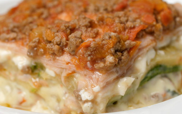 Lasanha de abobrinha com carne moída