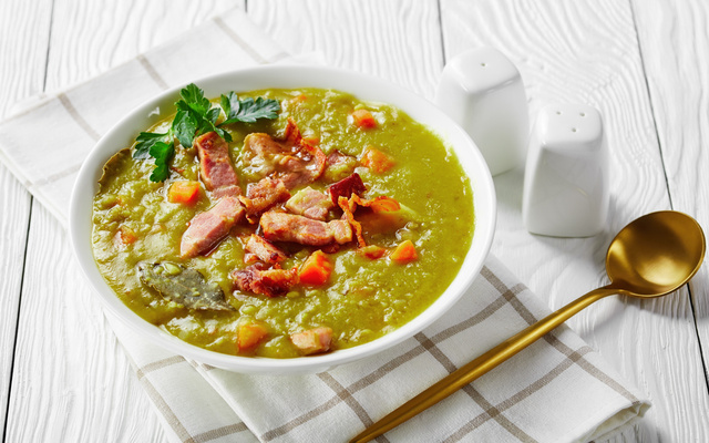 Caldo de ervilha seca