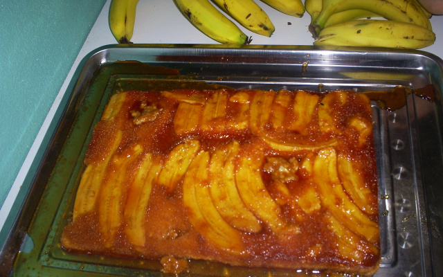 Torta de banana caramelizada