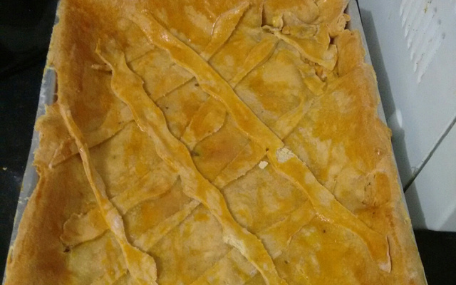 Torta de creme de leite com palmito