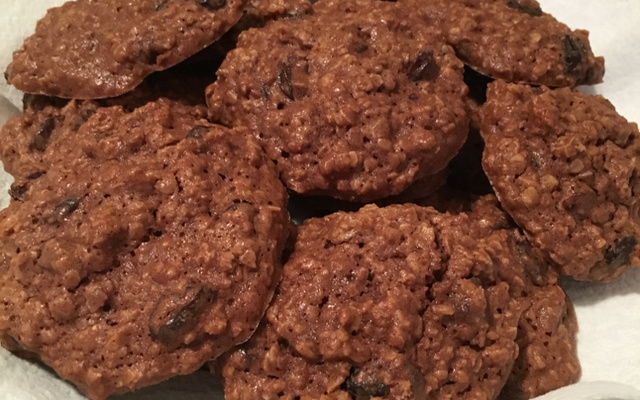 Cookie de aveia e passas