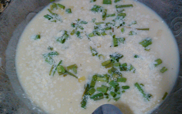 Sopa creme de alho poró