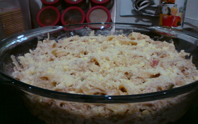 Macarrão com atum e creme de leite rápido