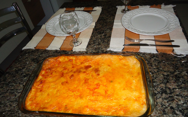 Torta de frango com palmito